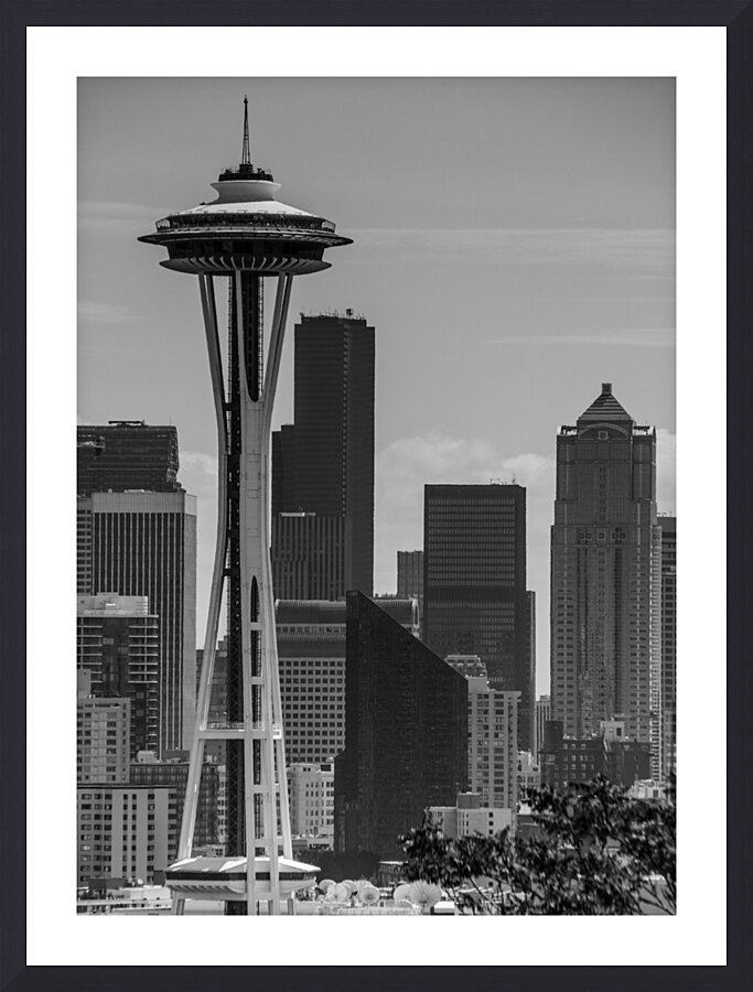 seattle skyline  vertical 2686 Goodwill 13k Picture Frame print