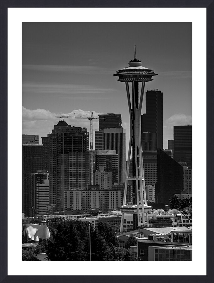 seattle skyline queen anne hill  vertical 2676 An Picture Frame print