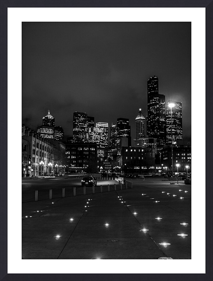 seattle skyline century link field  vertical 2708 Picture Frame print
