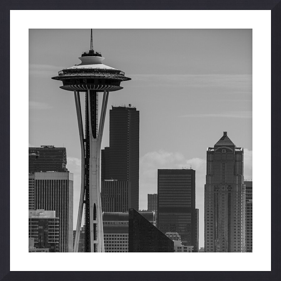 seattle skyline  square 2686 Goodwill 13k Picture Frame print