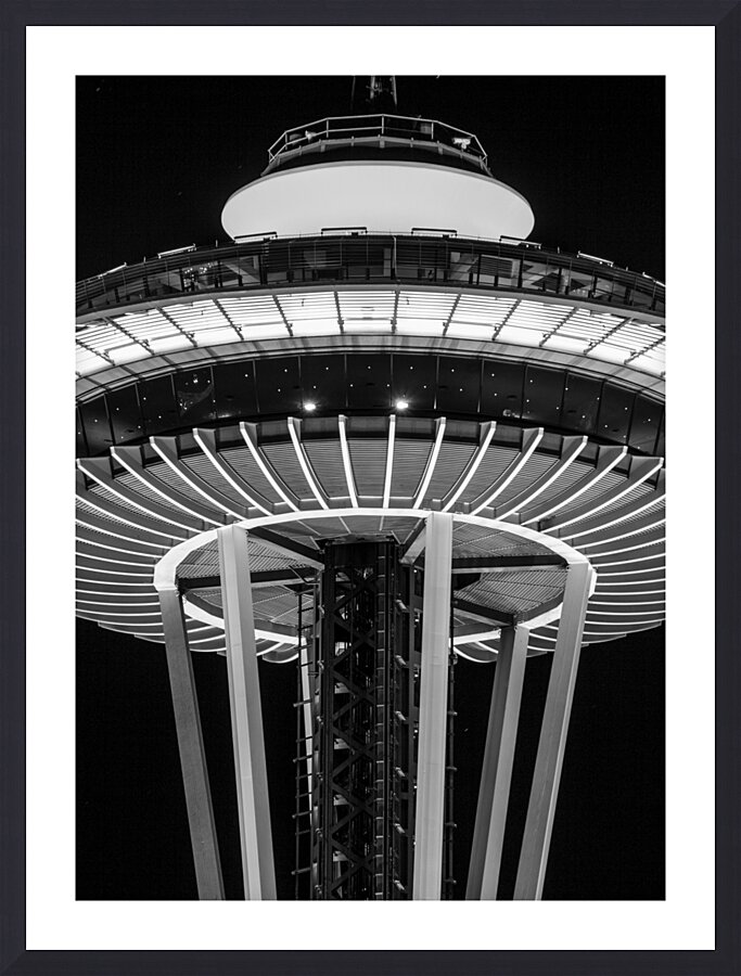 top space needle  vertical 2701 Saucer 13k Picture Frame print