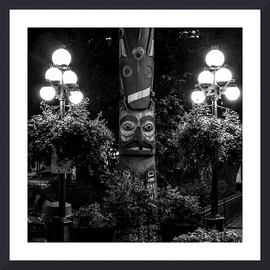 totem pole in pioneer square  square 2706 Totem 1 Picture Frame print
