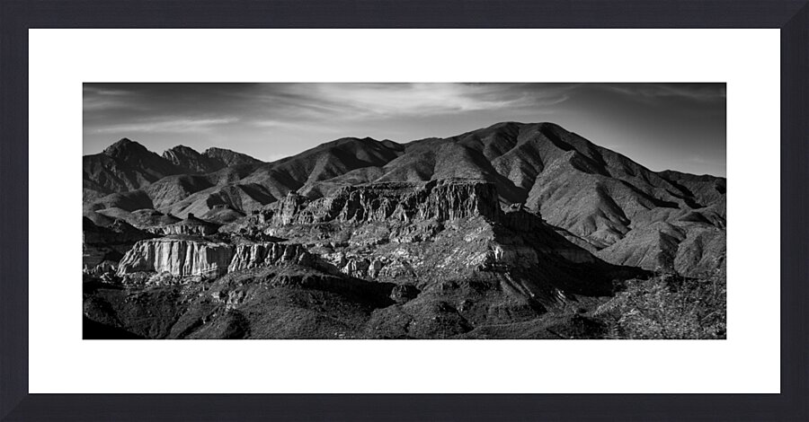 mazatzal mountains from apache trail  panoramic 1 Picture Frame print