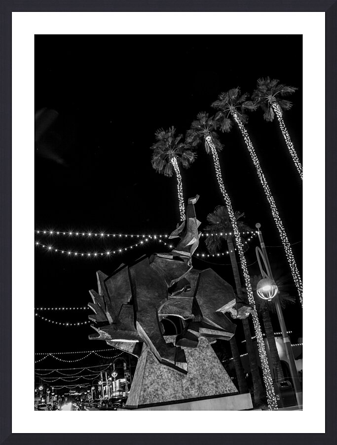 jack knife statue scottsdale at night  vertical 2 Picture Frame print