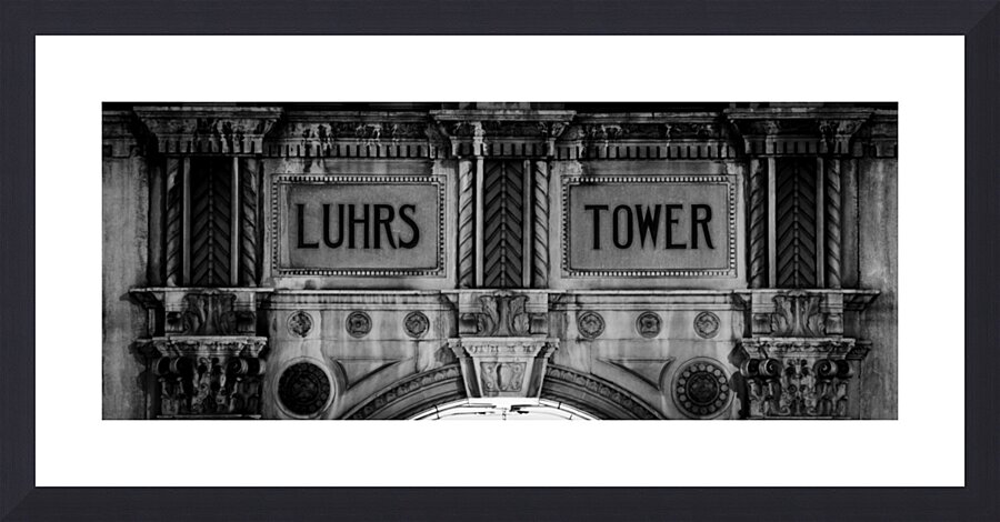 facade luhrs tower at night  panoramic 1961 Luhrs Picture Frame print