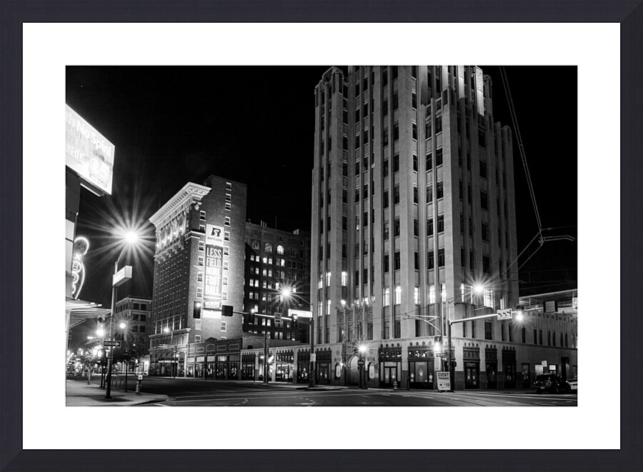 luhrs tower at night downtown phoenix  horizontal Picture Frame print