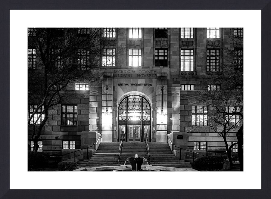 maricopa county courthouse at night  horizontal 1 Picture Frame print