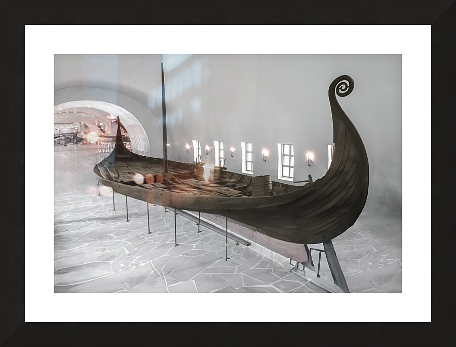The Oslo Viking Ship Oseberg Picture Frame print