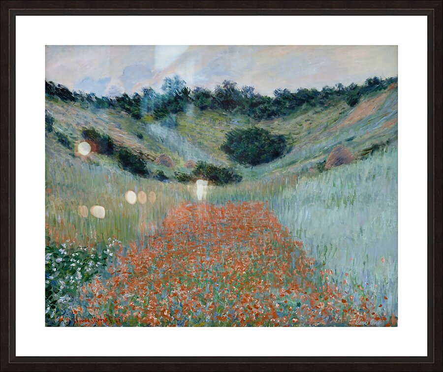 1885 poppy field near giverny monet Picture Frame print