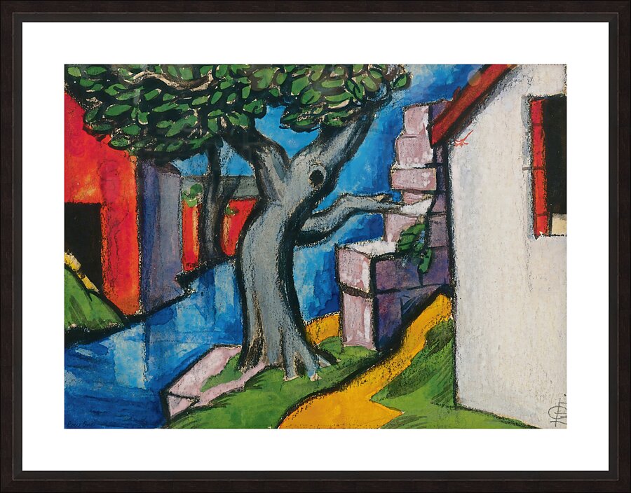 mystic tree 1919 oscar bluemner Picture Frame print