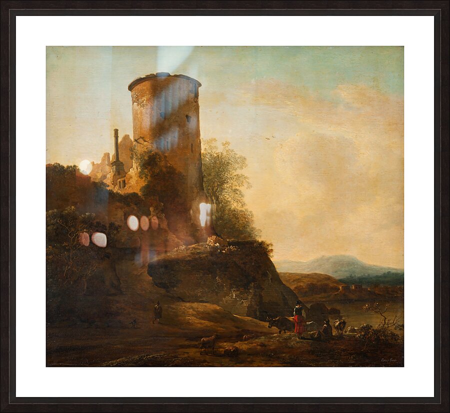 adam pynacker italian landscape art 1600s Picture Frame print