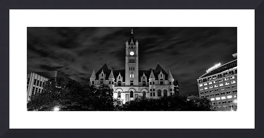 landmark center from rice park  panoramic 1728 La Picture Frame print