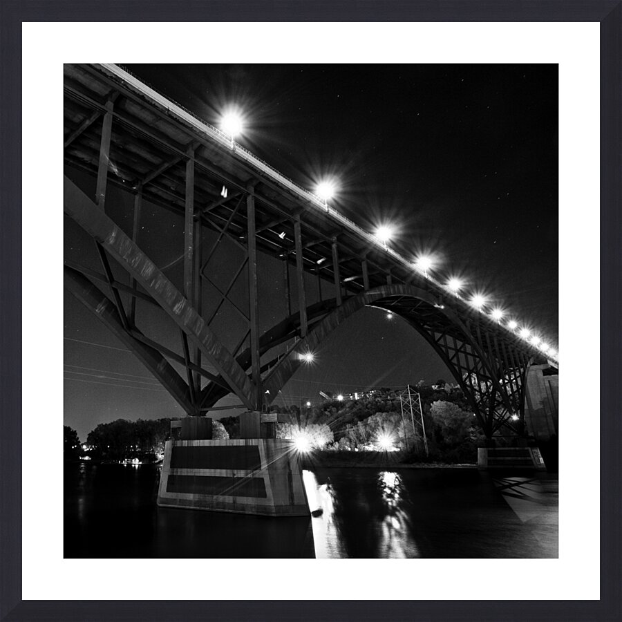 smith high bridge at night  square 1735 Smith 13k Picture Frame print