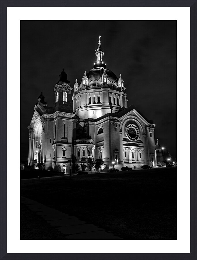 st paul cathedral at night  vertical 1722 Cathedr Picture Frame print