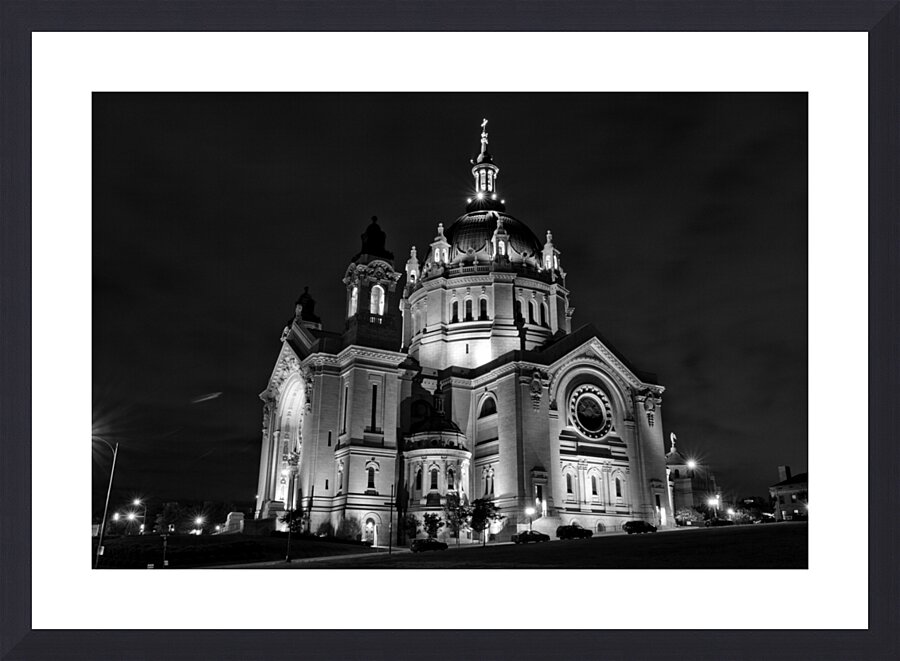 st paul cathedral at night  horizontal 1722 Cathe Picture Frame print