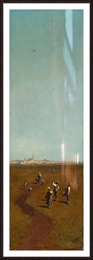 flying kites 1880 carl spitzweg Picture Frame print
