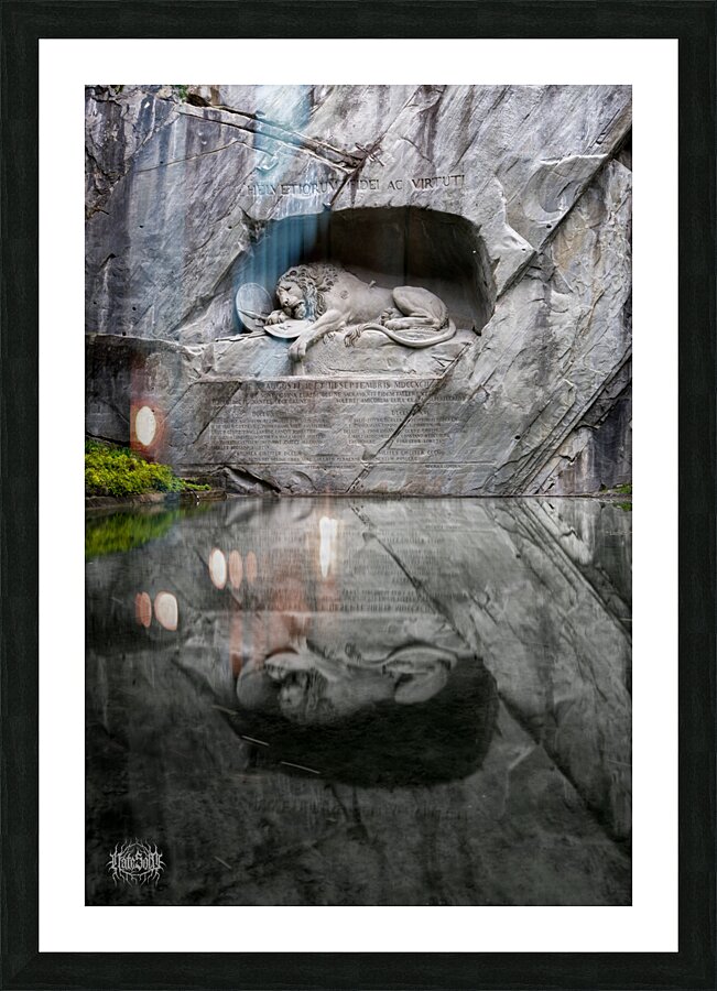 Lion of Lucerne Picture Frame print