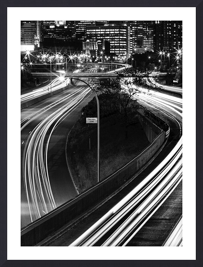 35W at night downtown minneapolis  vertical 1720 Picture Frame print