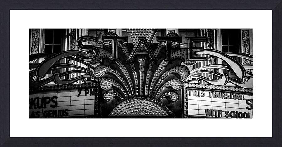state theater  panoramic 1715 State 13k Picture Frame print