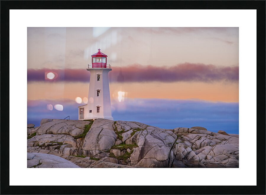 Lighthouse Sunrise Picture Frame print