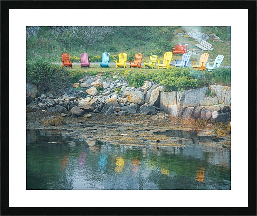 Colorful Chairs Picture Frame print