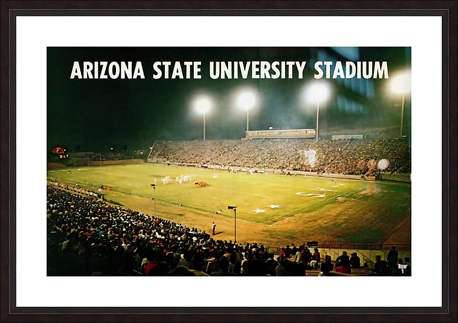1960s arizona state university stadium Picture Frame print