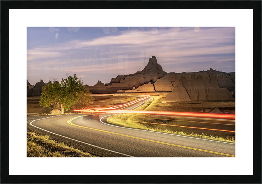 Badland Headlights  Picture Frame print