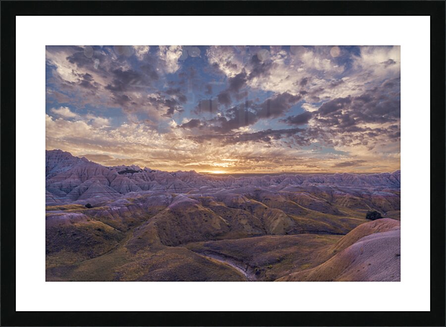 Badlands Sunset Picture Frame print