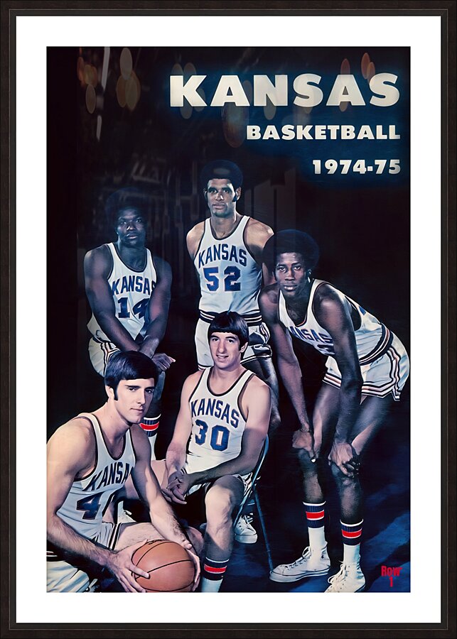 1974 kansas jayhawks basketball cover art Picture Frame print