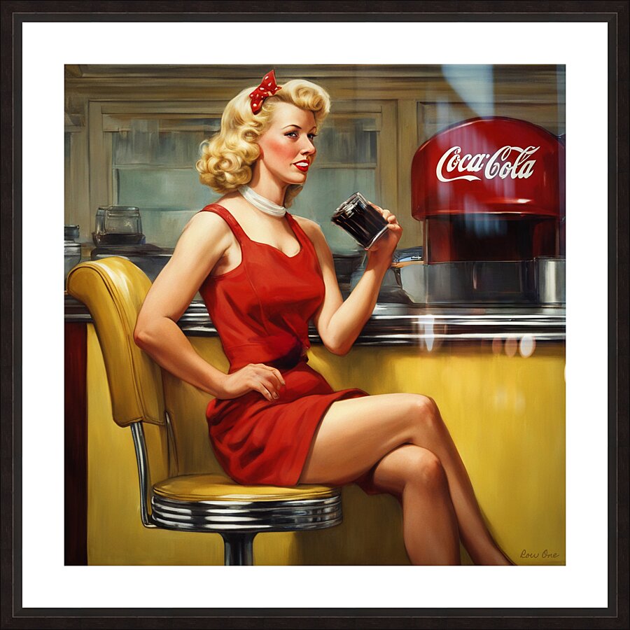 Late Night Coke Picture Frame print