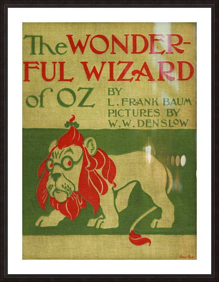 wonderful wizard of oz baum book cover Picture Frame print