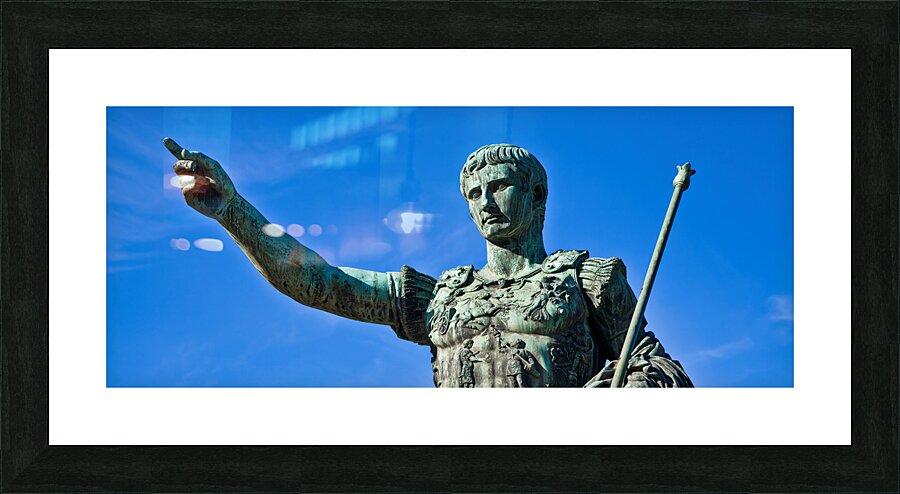 Julius Caesar ancient statue in Rome Italy. Concept for leader Picture Frame print