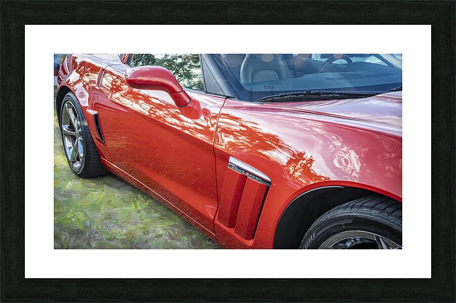 2010 Red C6 Corvette Grand Sport X 7 Picture Frame print