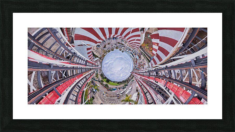 Roller Coaster Inverted 360 Picture Frame print