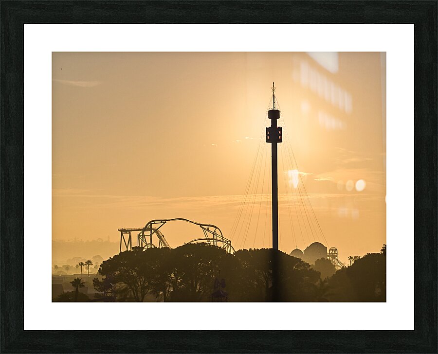 SeaWorld San Diego Silhouette Sunrise Picture Frame print