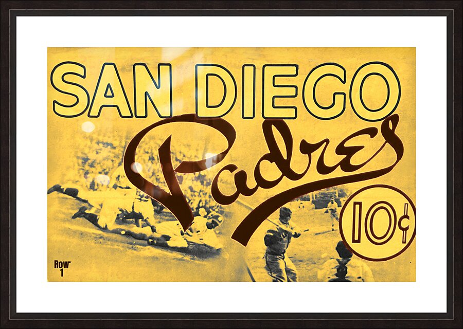 1950s san diego padres remix art Picture Frame print