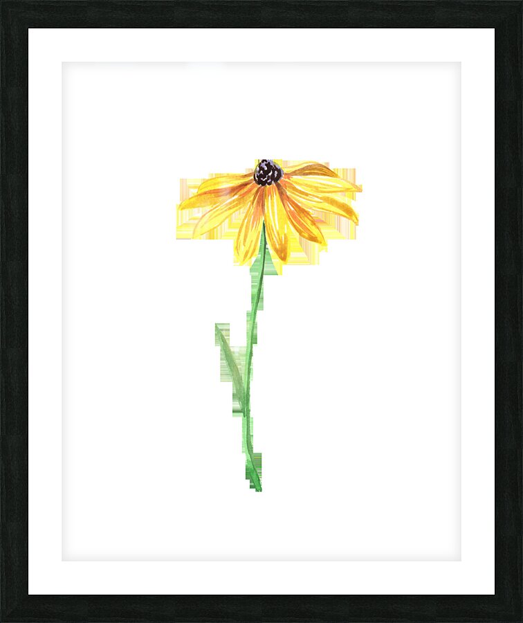 Watercolor Flower Minimalism PNG 2 Picture Frame print