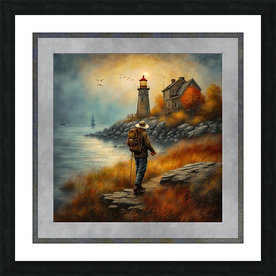 THE HIKER  Picture Frame print