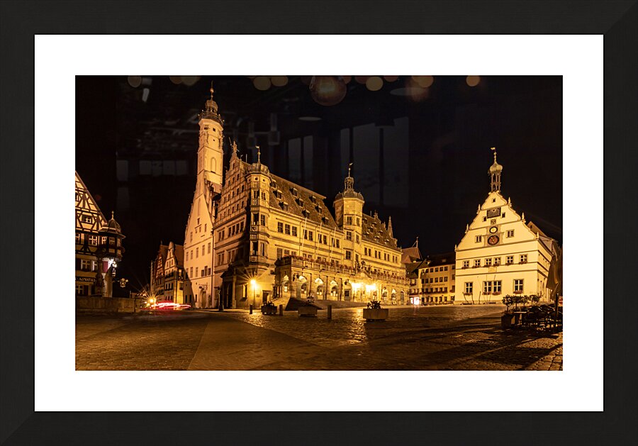 Rothenburg Market Square and Town Hall  Framed Print Print