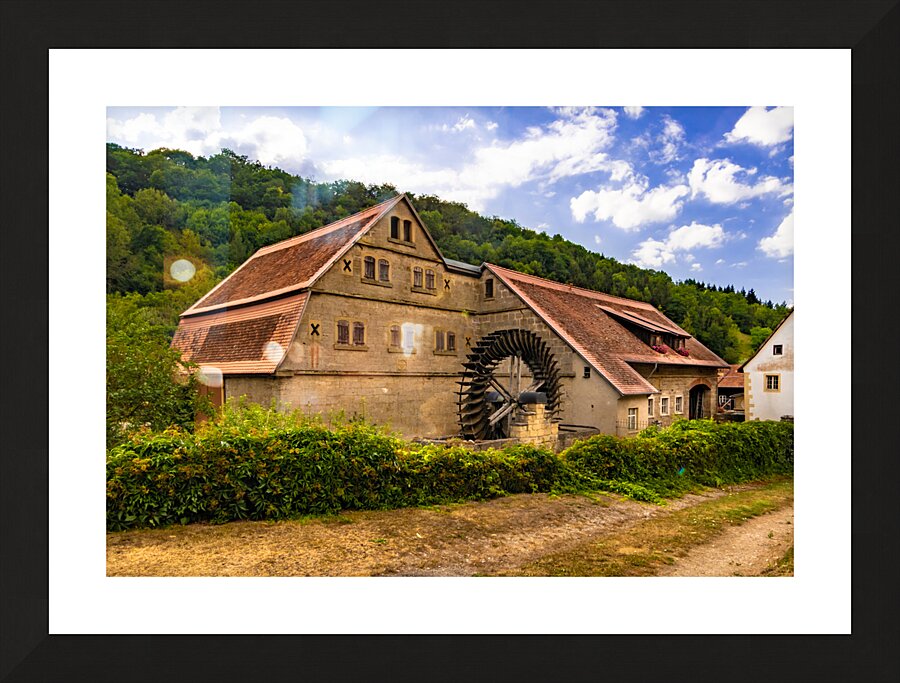 Rothenburg ob der Tauber Water Wheel Picture Frame print