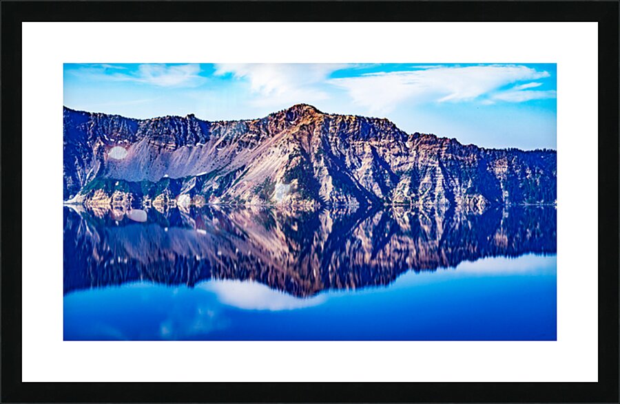 Crater Lake Reflection Picture Frame print
