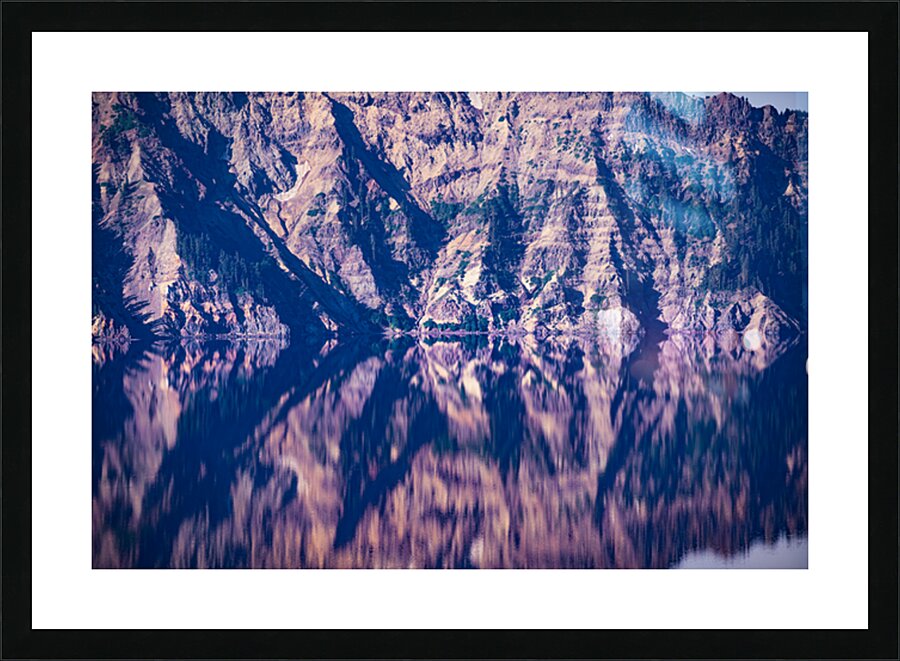 Crater Lake Rorshach Picture Frame print