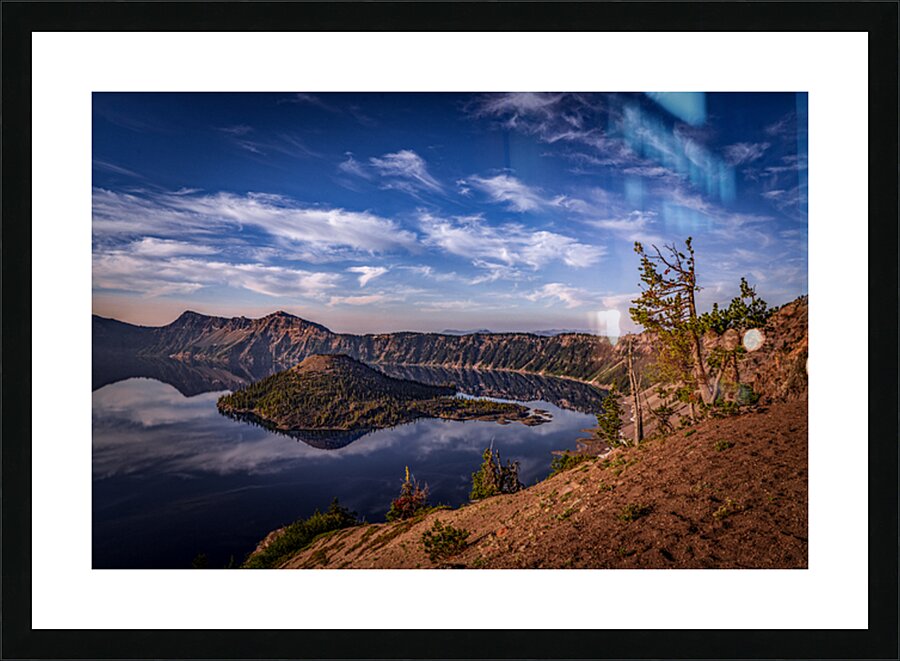 First Light on Wizzard Island Picture Frame print