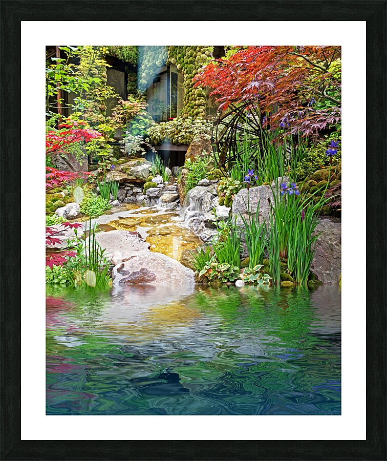 Japanese Garden Reflections Picture Frame print