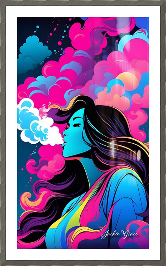 Smokey Girl Pop Art 4  Picture Frame print
