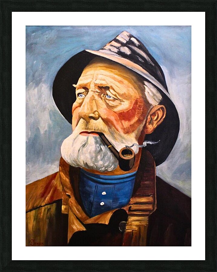 The Fisherman: A Timeless Portrait of Maritime Resilience Picture Frame print