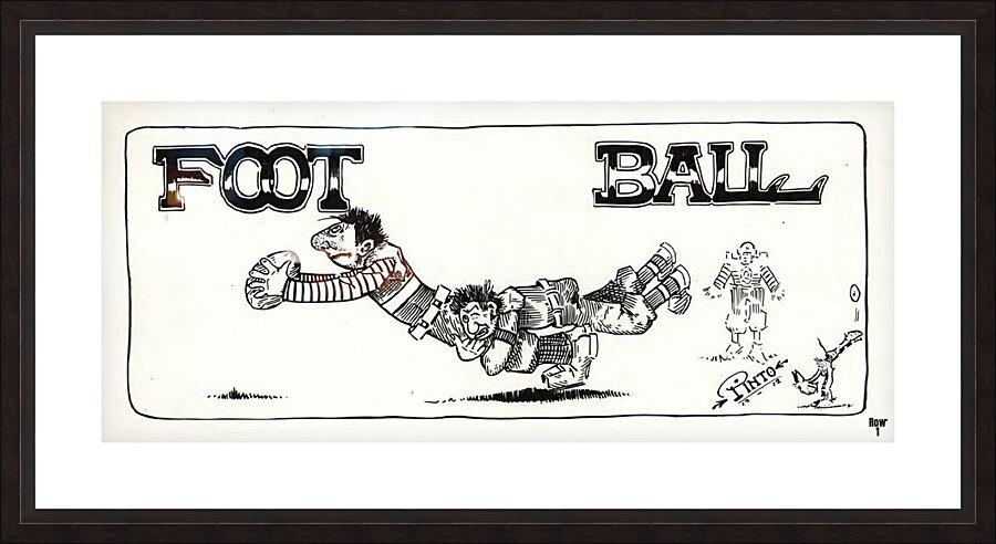1912 football art  Picture Frame print