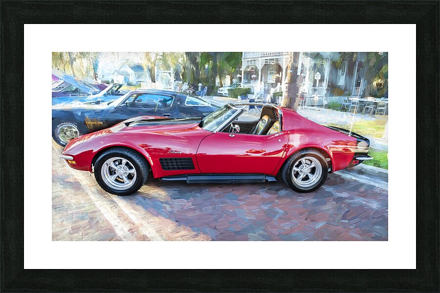 1971 Red C3 Corvette x1 2 Picture Frame print