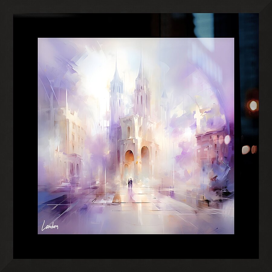 Violet Haze in the City 1 Picture Frame print