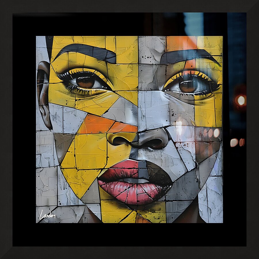 Pieces Of My Face 3 Picture Frame print